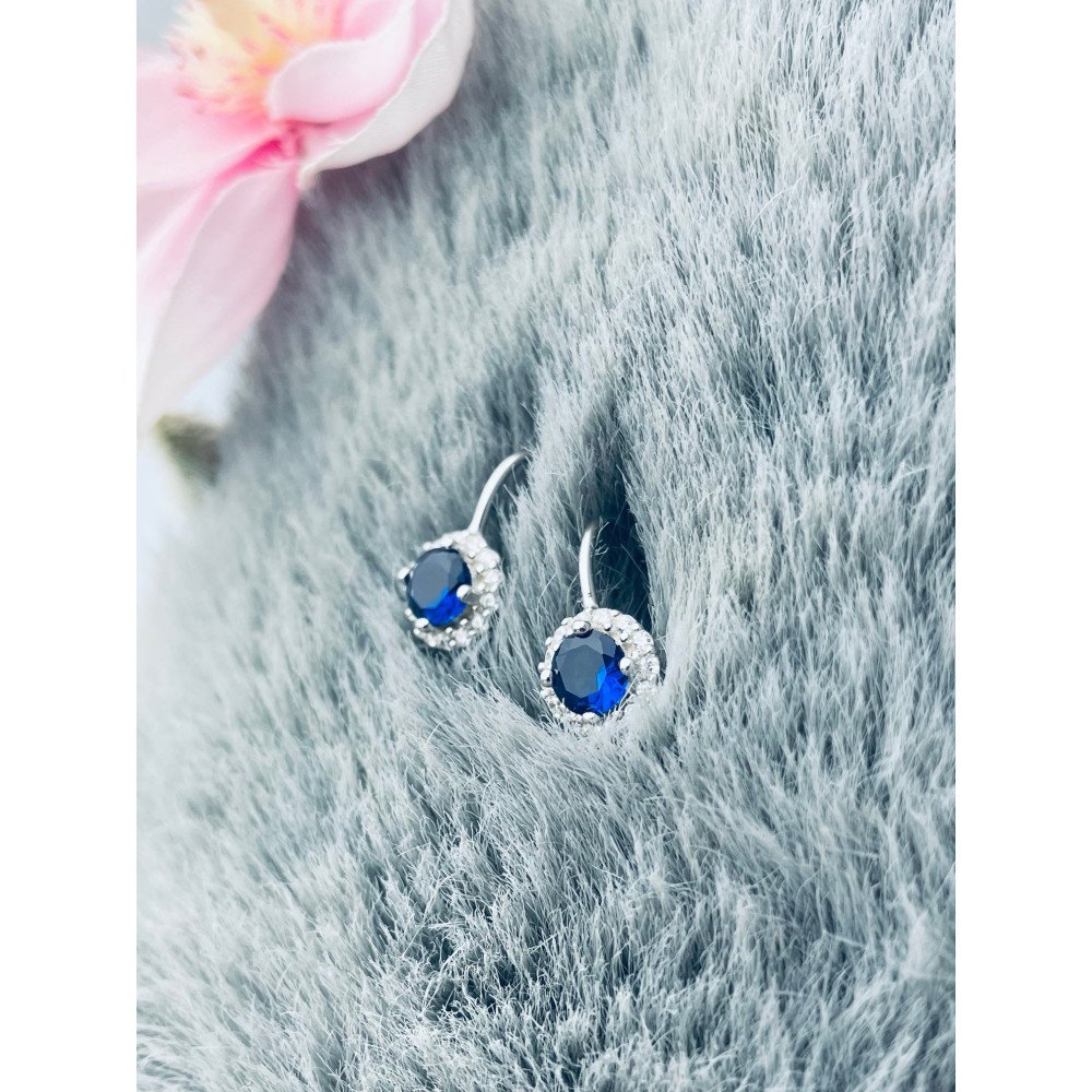 Kreis 925 Silber Ohrringe mit Zirkonia