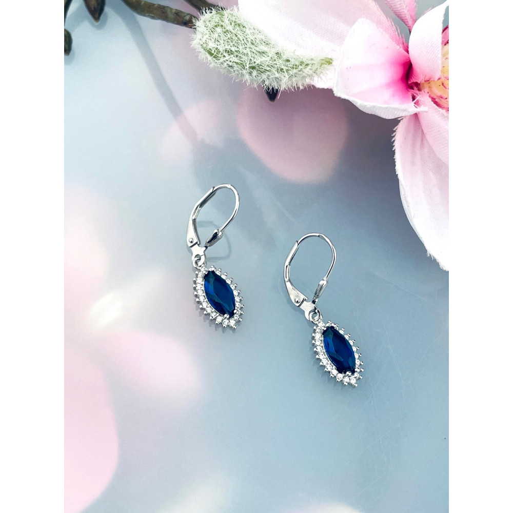 Träne 925 Silber Ohrringe mit Zirkonia