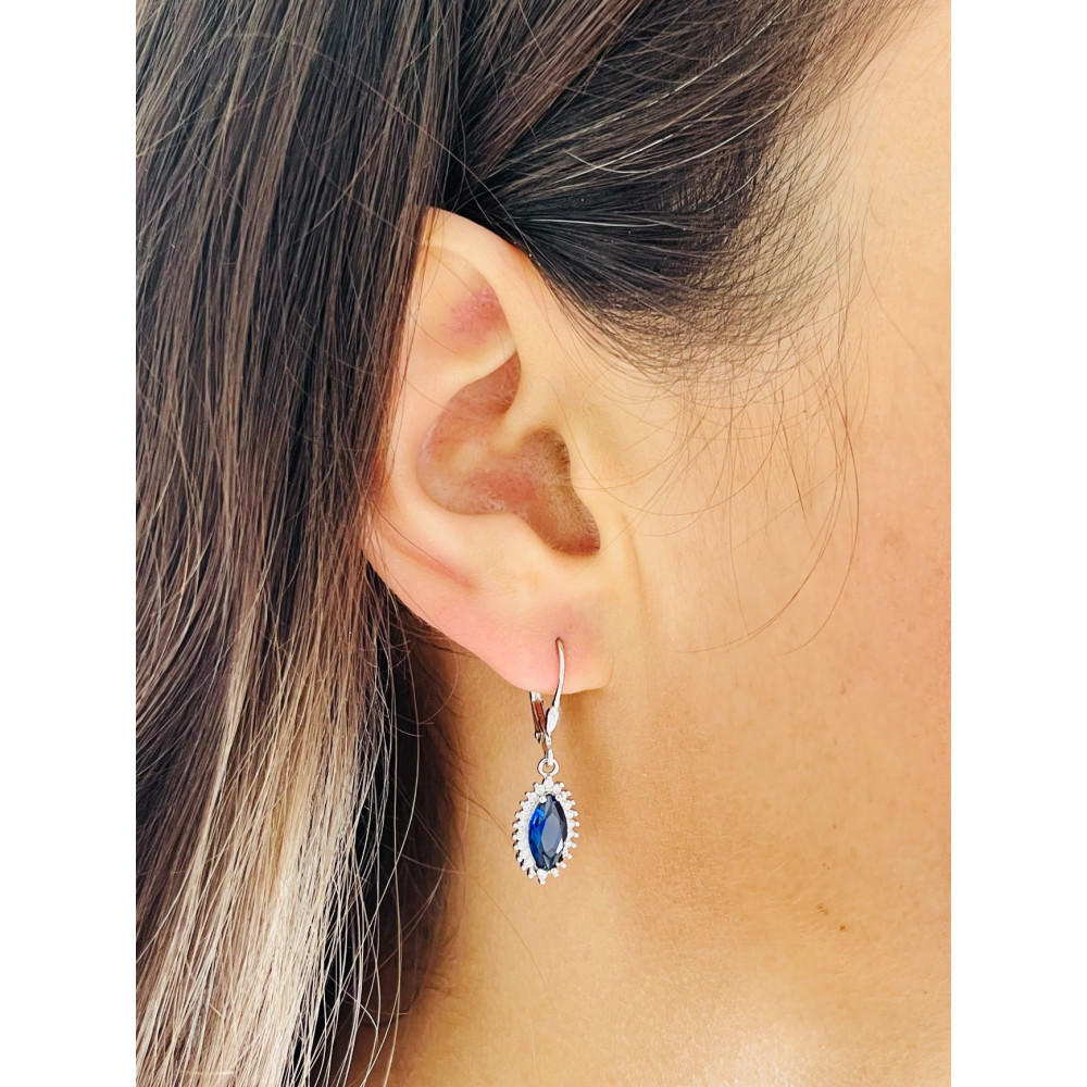 Träne 925 Silber Ohrringe mit Zirkonia