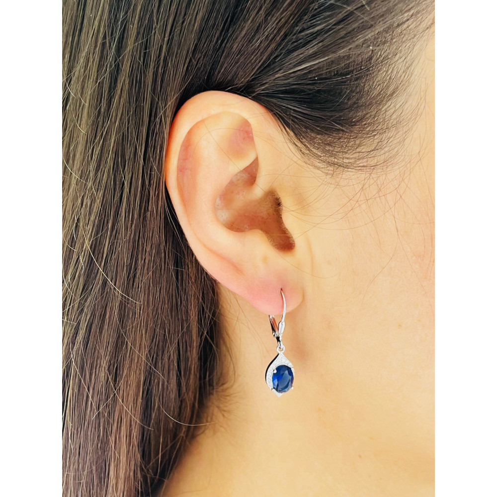 Träne 925 Silber Ohrringe mit Zirkonia