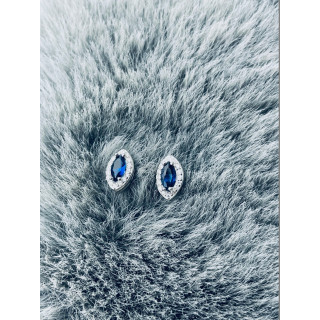 copy of Złote kolczyki przecinki z cyrkoniami