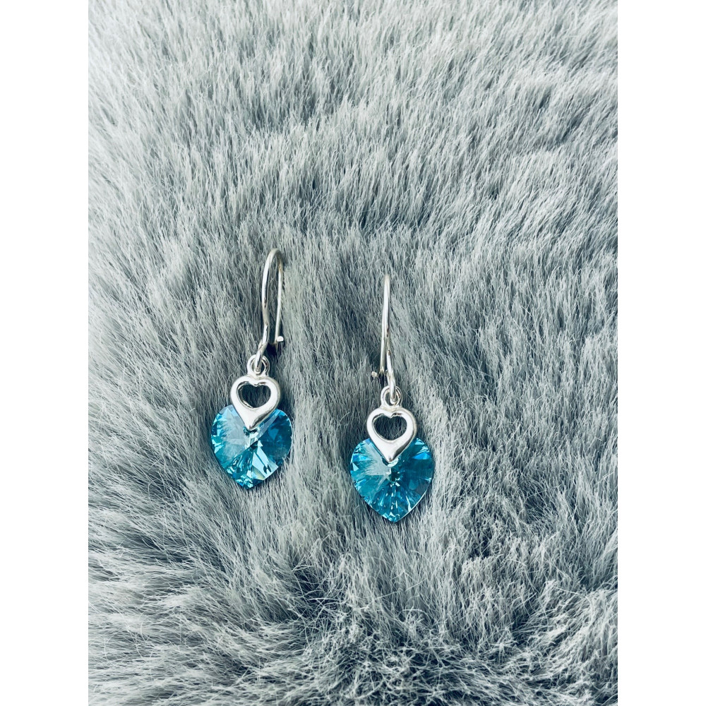 Herz 925 Silber Ohrringe mit Zirkonia