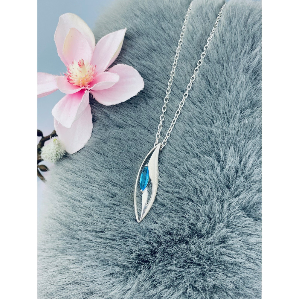 Katzenauge 925 Silber Damen Medaillon Anhänger mit Zirkonia