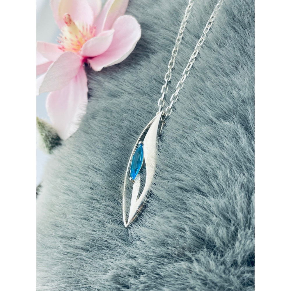 Katzenauge 925 Silber Damen Medaillon Anhänger mit Zirkonia