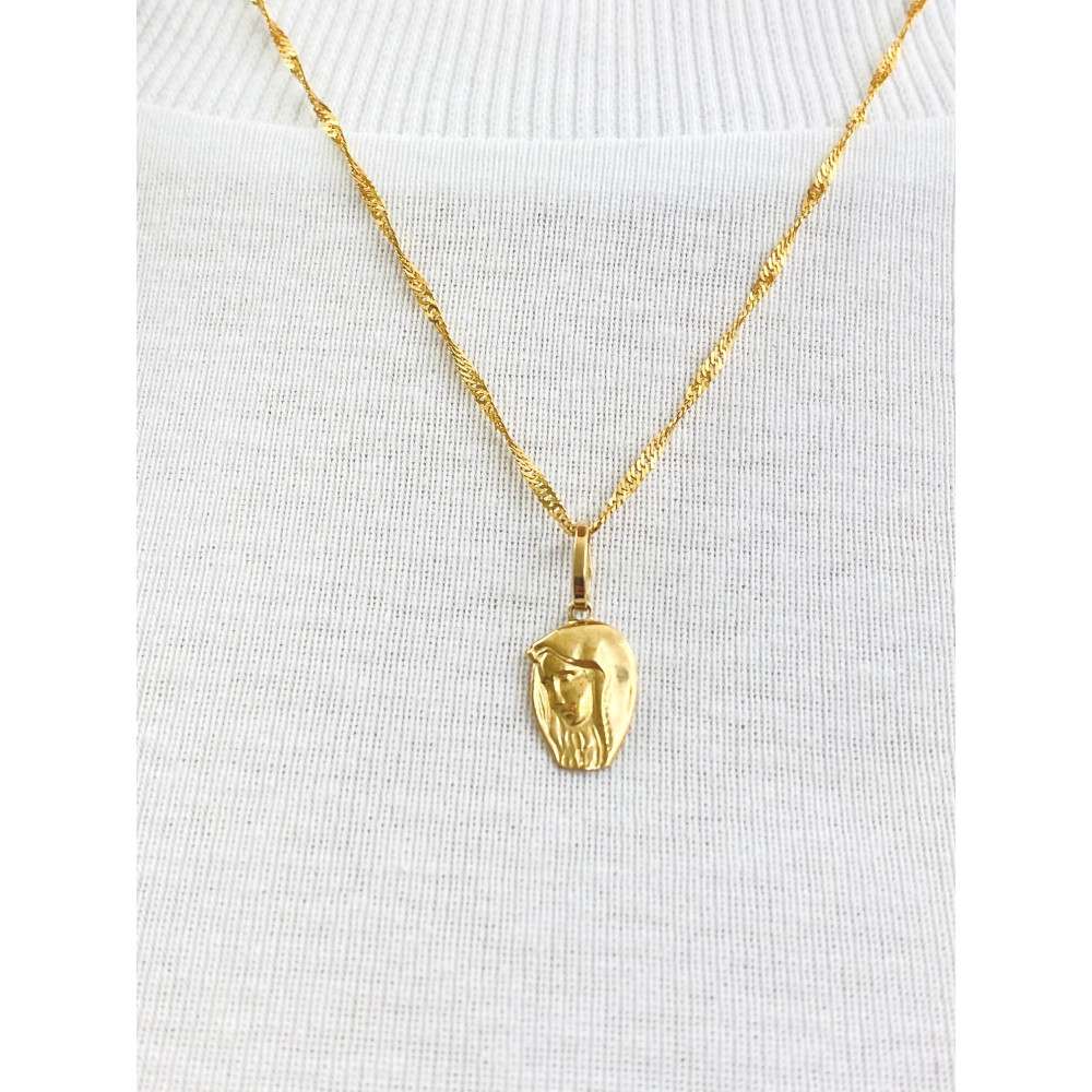 Złoty Medalik Zawieszka Matka Boska Fatimska