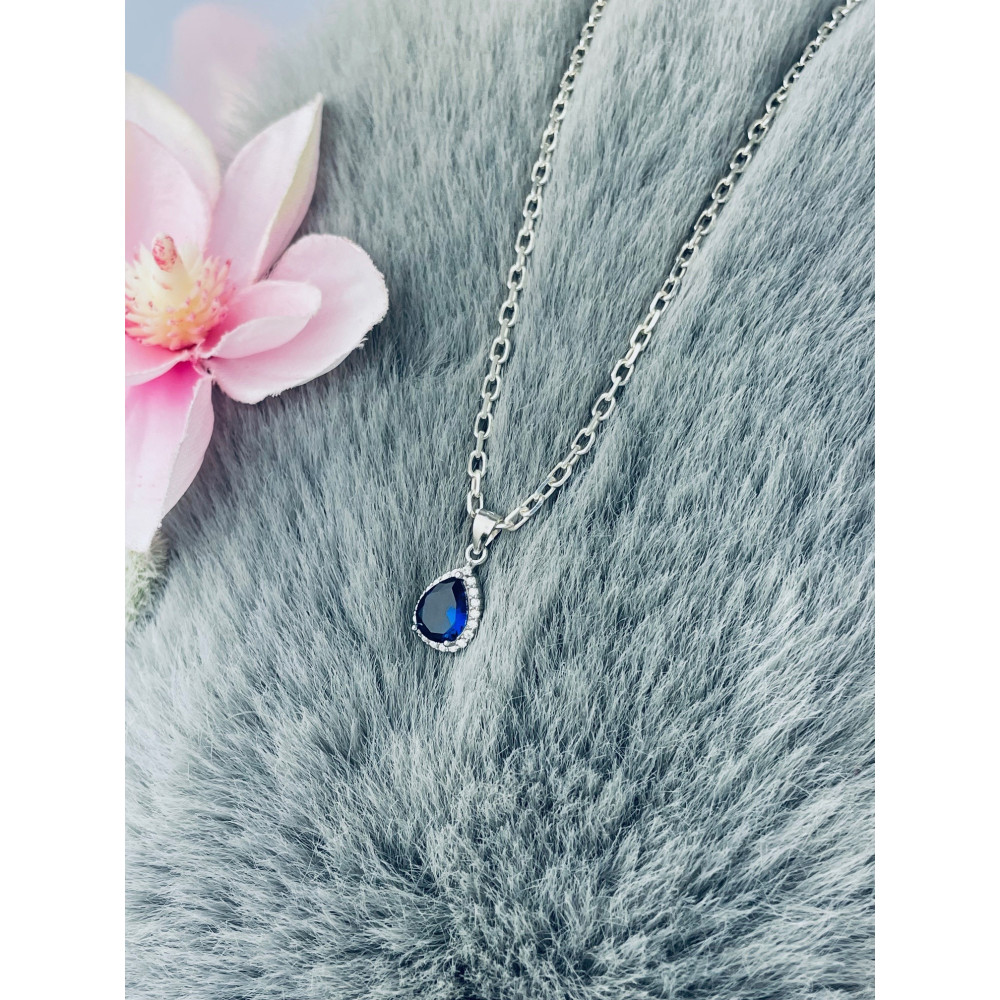 Träne 925 Silber Damen Medaillon Anhänger mit Zirkonia