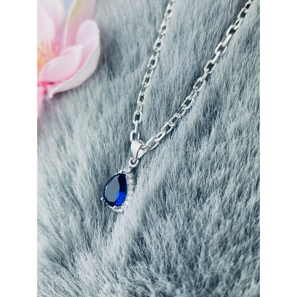 Träne 925 Silber Damen Medaillon Anhänger mit Zirkonia