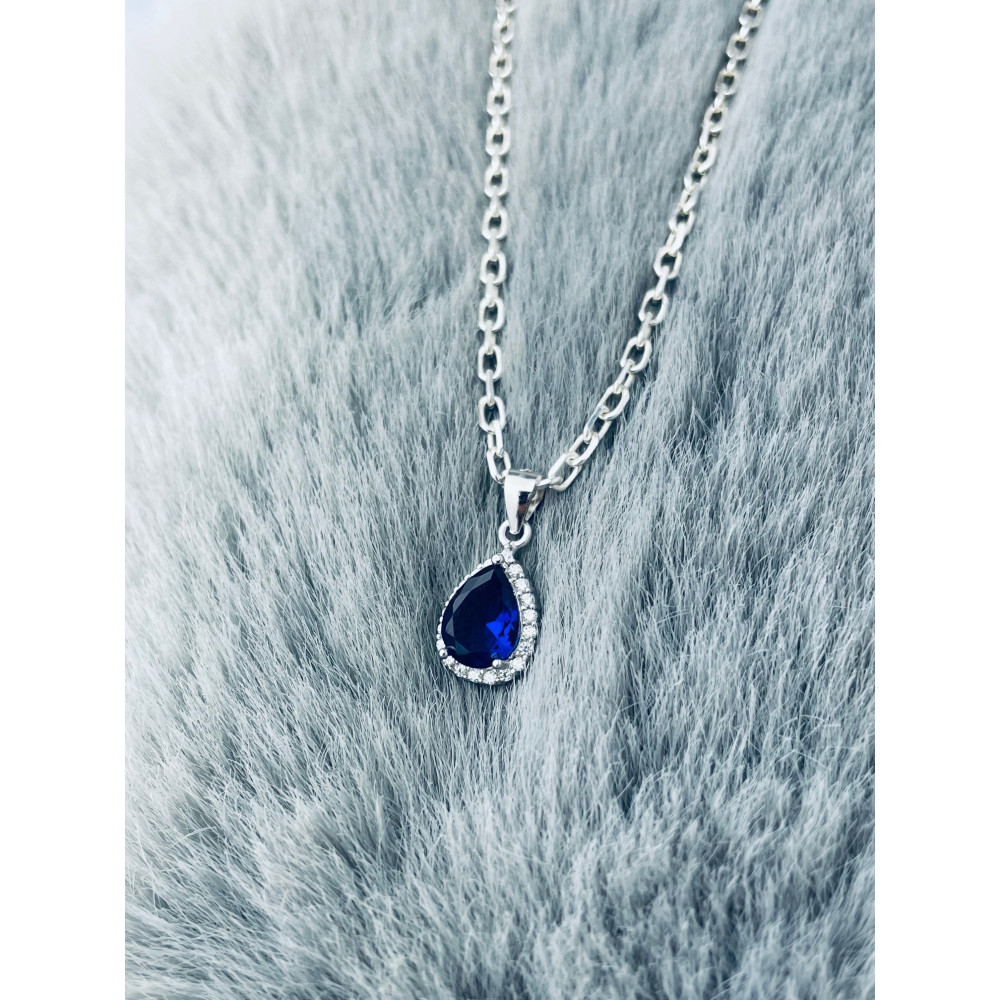 Träne 925 Silber Damen Medaillon Anhänger mit Zirkonia