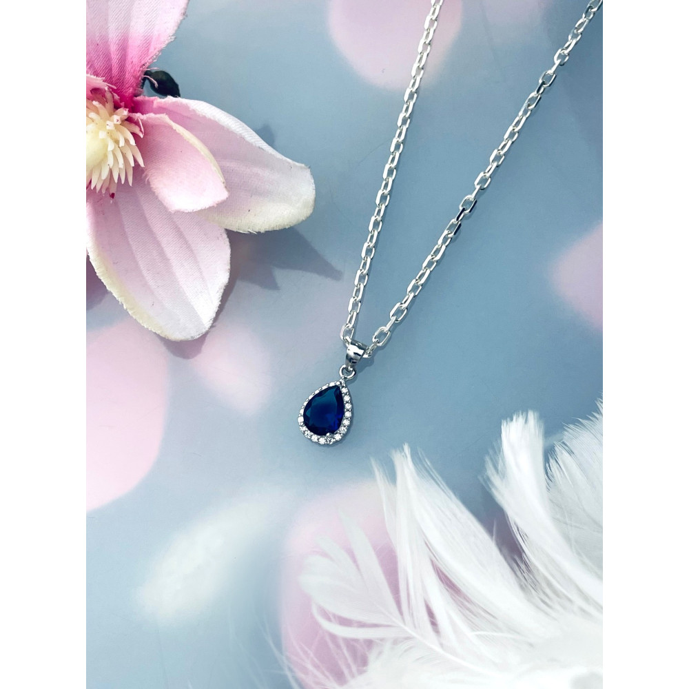 Träne 925 Silber Damen Medaillon Anhänger mit Zirkonia