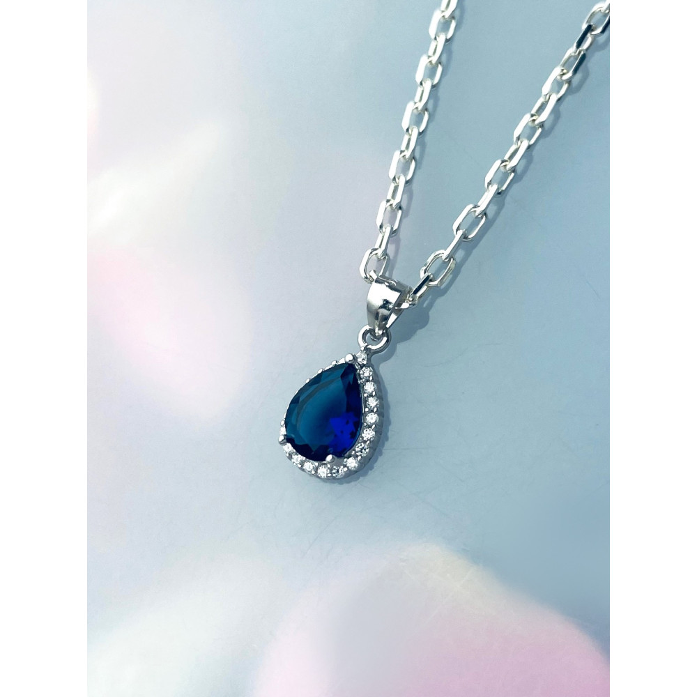 Träne 925 Silber Damen Medaillon Anhänger mit Zirkonia