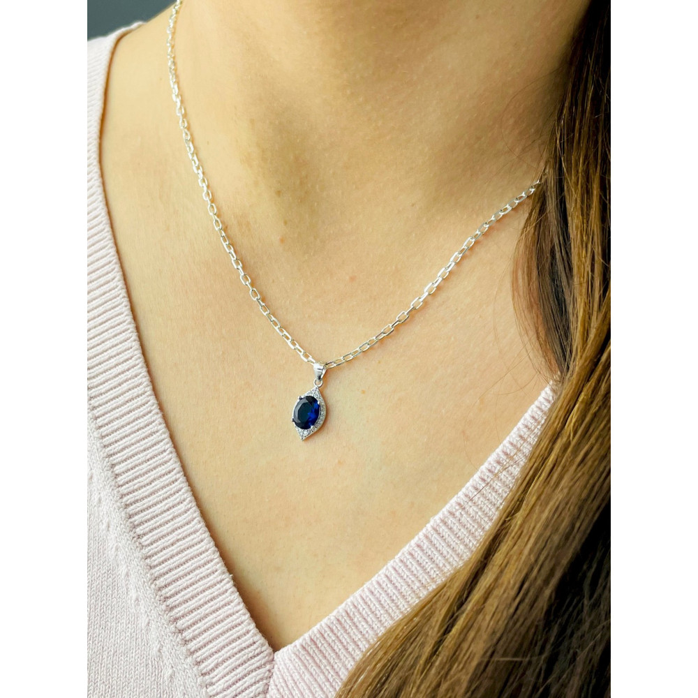 Träne 925 Silber Damen Medaillon Anhänger mit Zirkonia