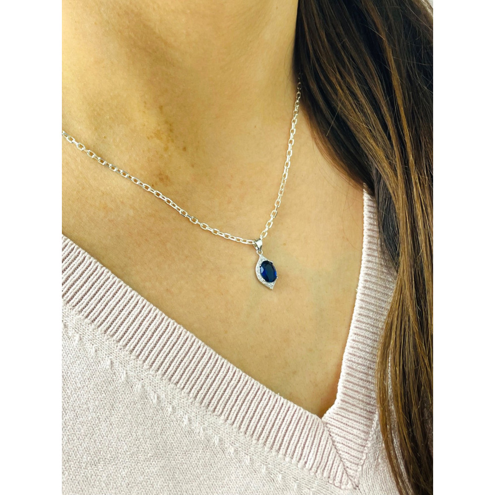 Träne 925 Silber Damen Medaillon Anhänger mit Zirkonia