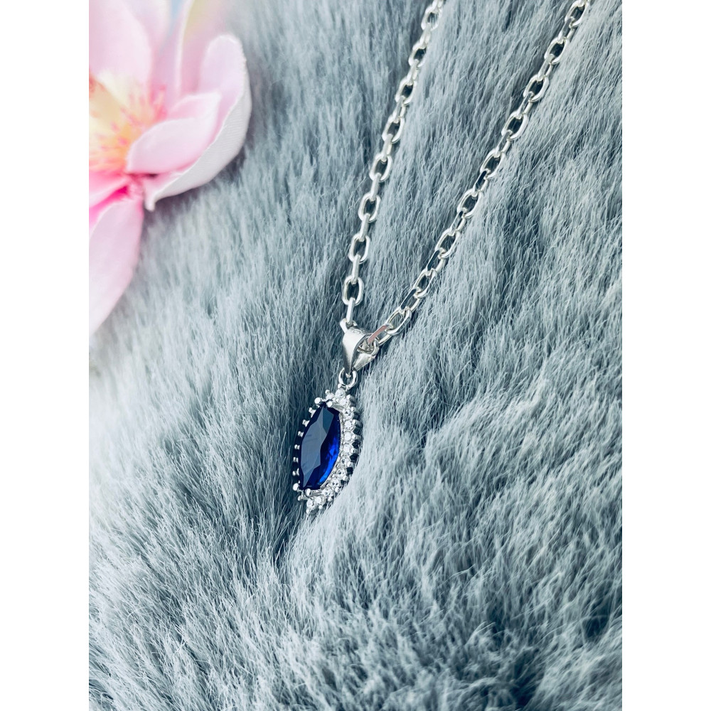 Träne 925 Silber Damen Medaillon Anhänger mit Zirkonia