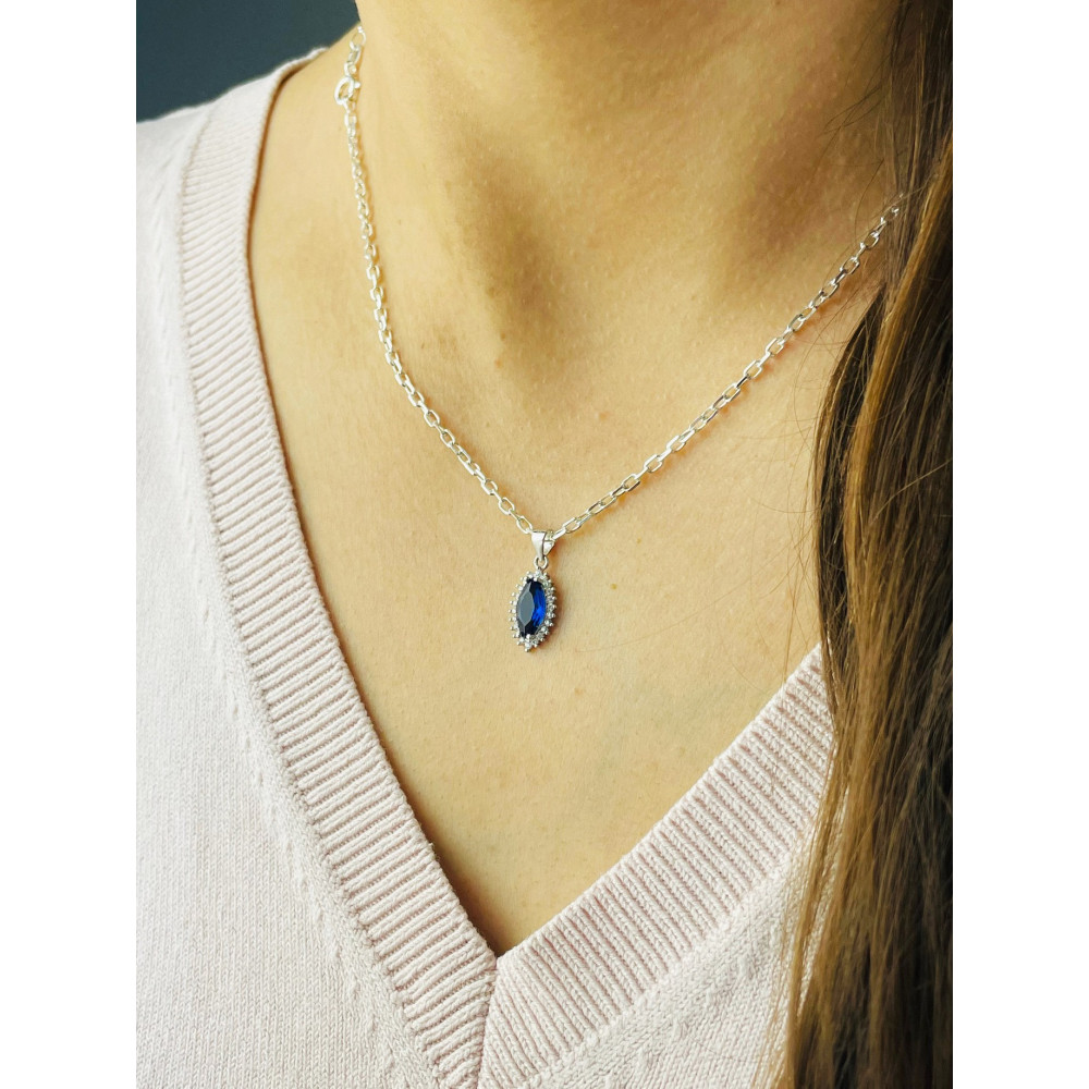 Träne 925 Silber Damen Medaillon Anhänger mit Zirkonia