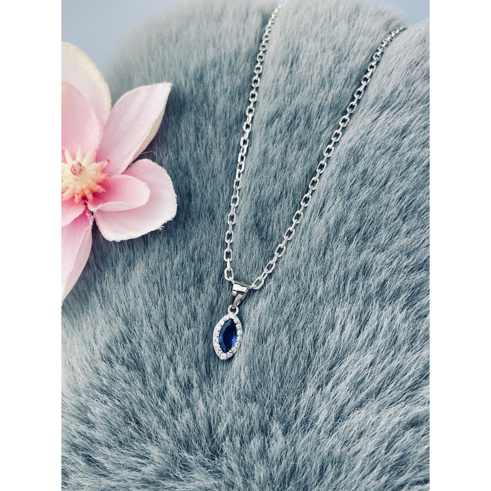 Träne 925 Silber Damen Medaillon Anhänger mit Zirkonia