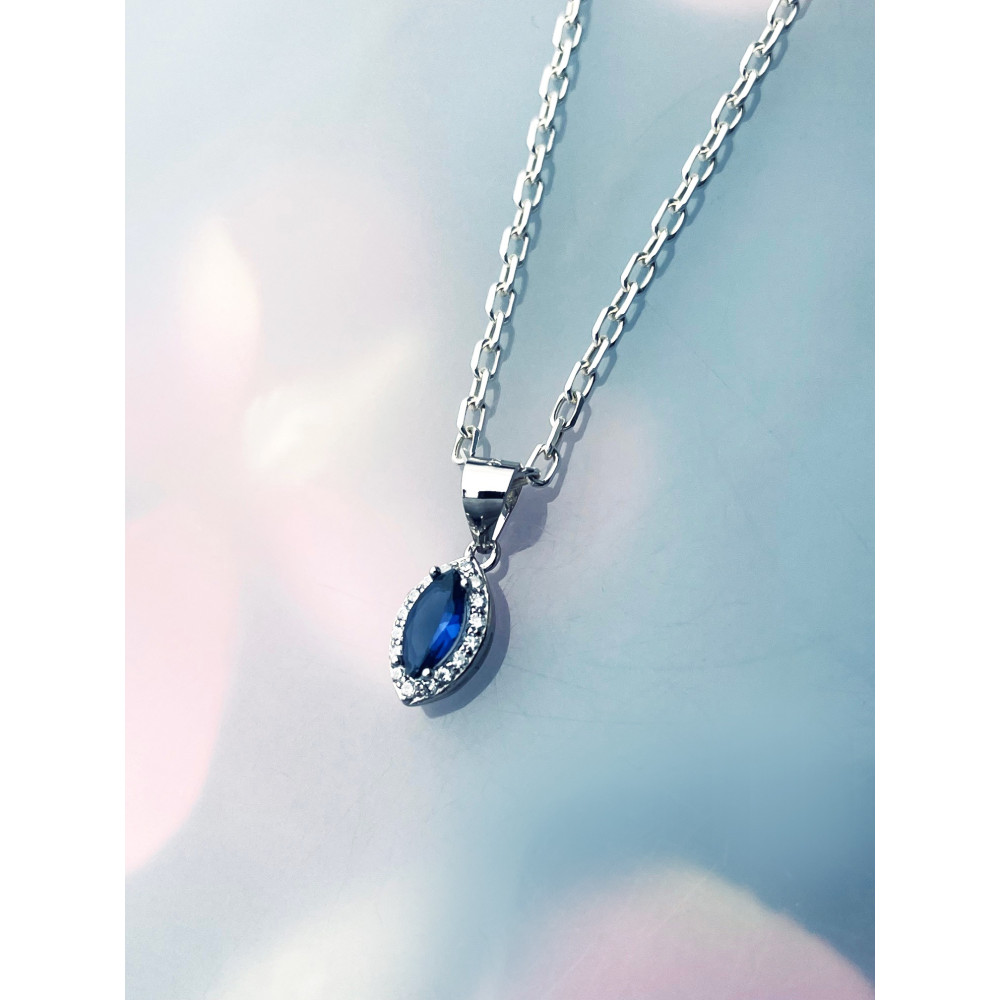 Träne 925 Silber Damen Medaillon Anhänger mit Zirkonia