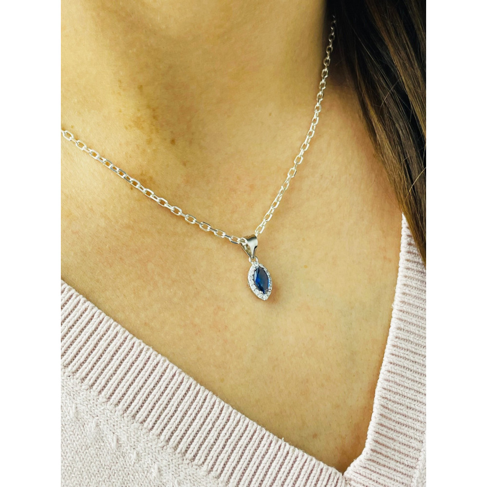 Träne 925 Silber Damen Medaillon Anhänger mit Zirkonia