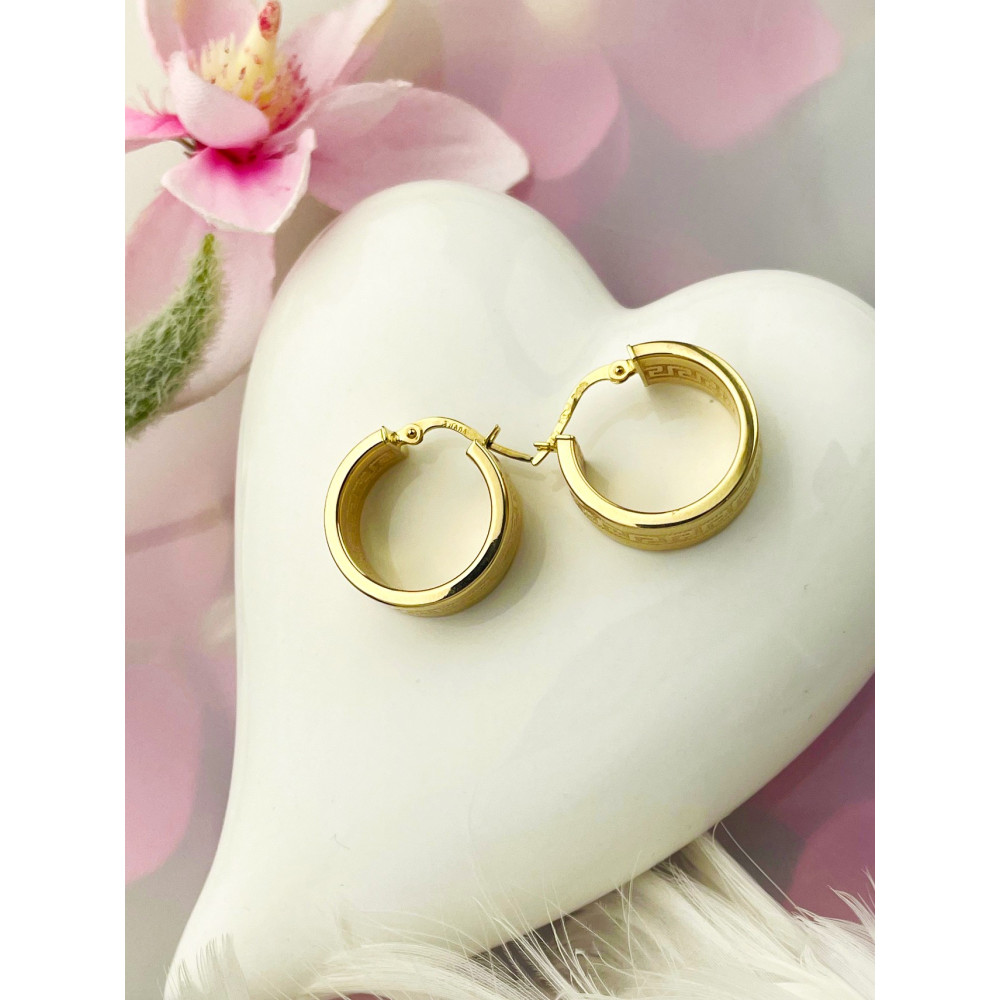 copy of Złote kolczyki kuleczki z cyrkoniami dwukolorowe