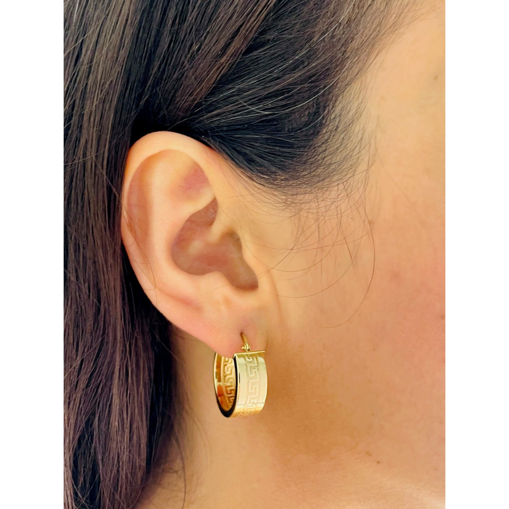 copy of Złote kolczyki kuleczki z cyrkoniami dwukolorowe