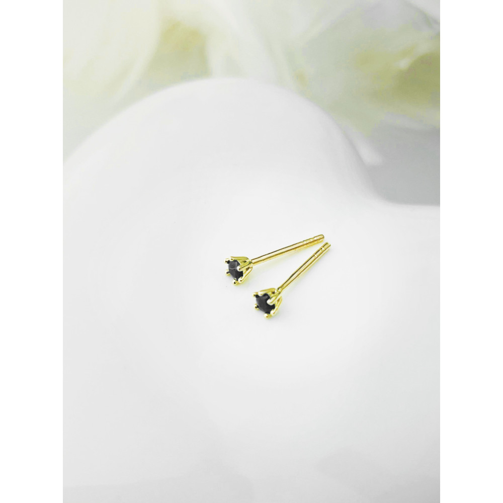 Kugel Ohrringe mit Onyx Ohrhänger Ohrstecker Ohrschmuck Gelbgold Paar Gold 585er 14KT