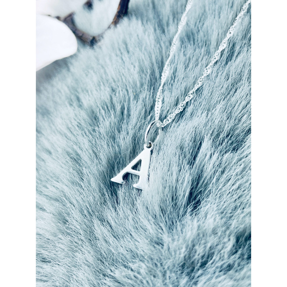 925 Silber Anhänger Buchstabe A Kettenanhänger