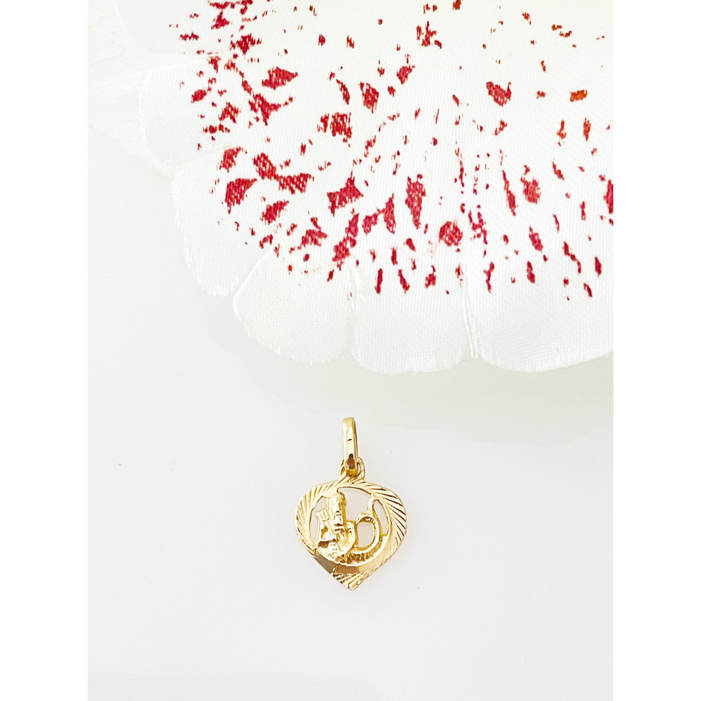 Złoty wisiorek zawieszka znak zodiaku wodnik