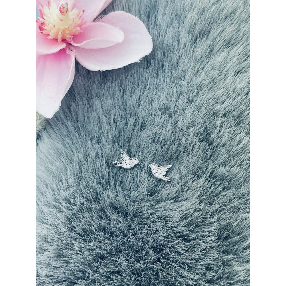 copy of Złote kolczyki przecinki z cyrkoniami