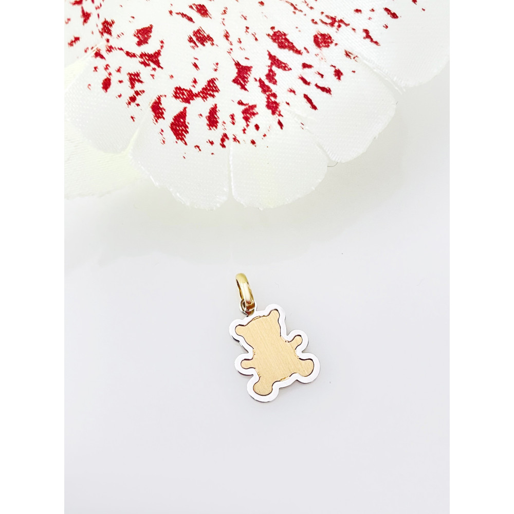 Anhänger Teddybär Bär Kettenanhänger Gelbgold Goldanhänger 585er 14KT