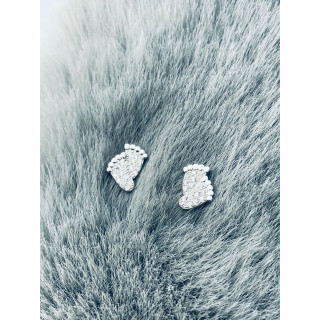 Füße 925 Silber Ohrringe mit Zirkonia