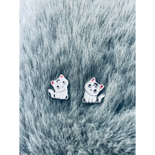 copy of Złote kolczyki przecinki z cyrkoniami