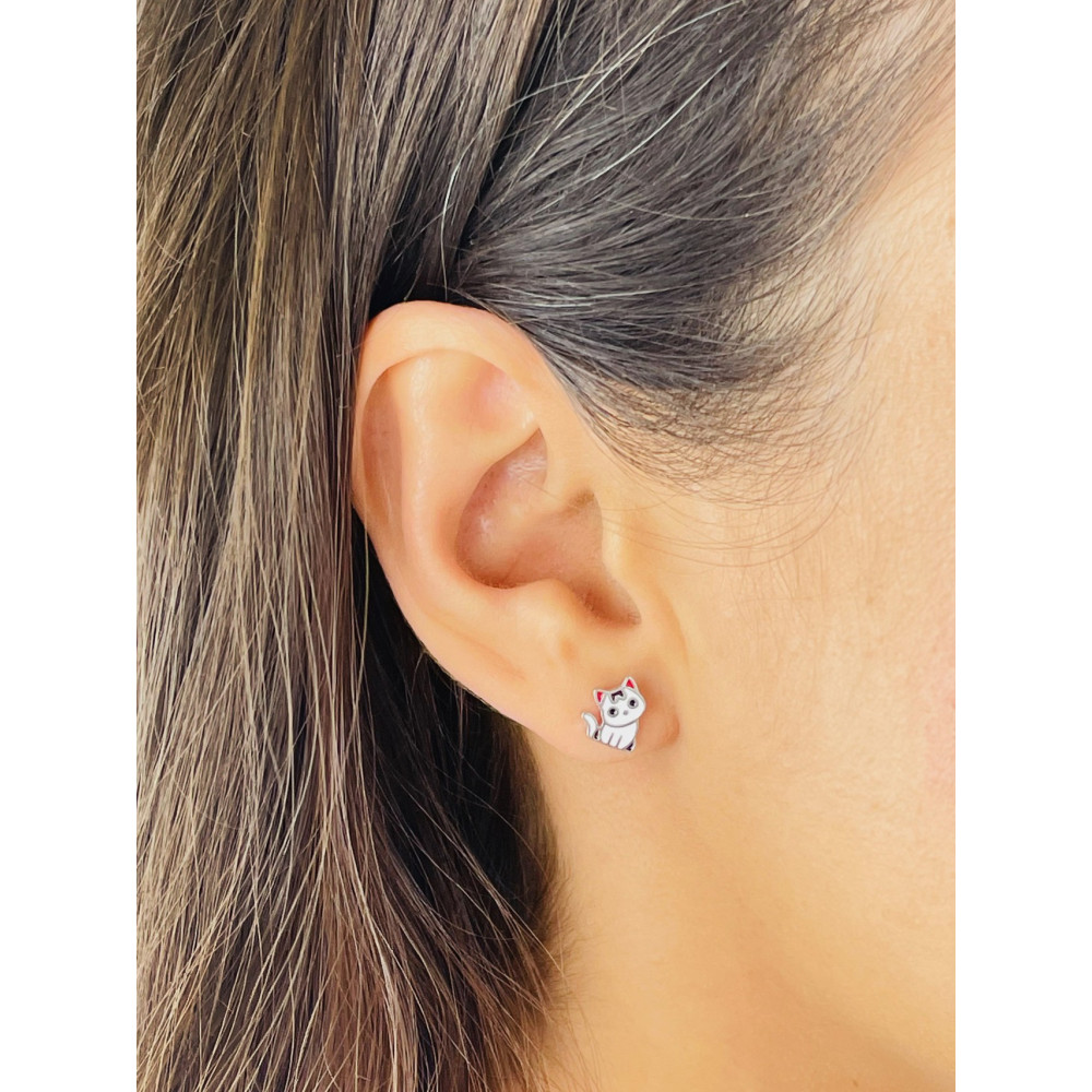 copy of Złote kolczyki przecinki z cyrkoniami