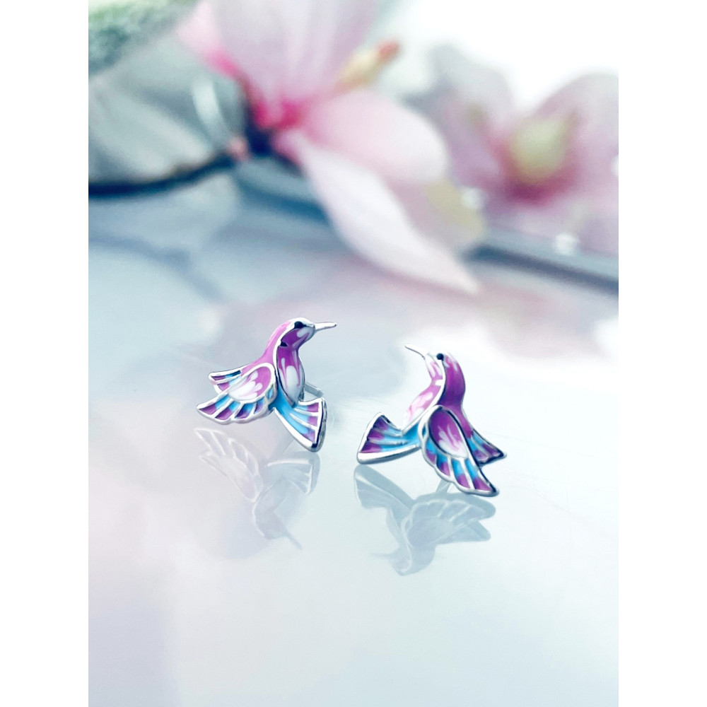 Kolibri 925 Silber Ohrringe