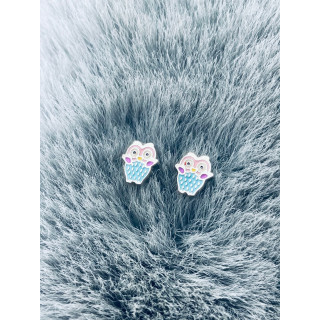 Eule 925 Silber Ohrringe