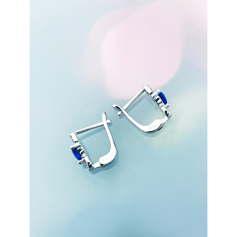 Infinity Herz 925 Silber mit Zirkonia Ohrringe