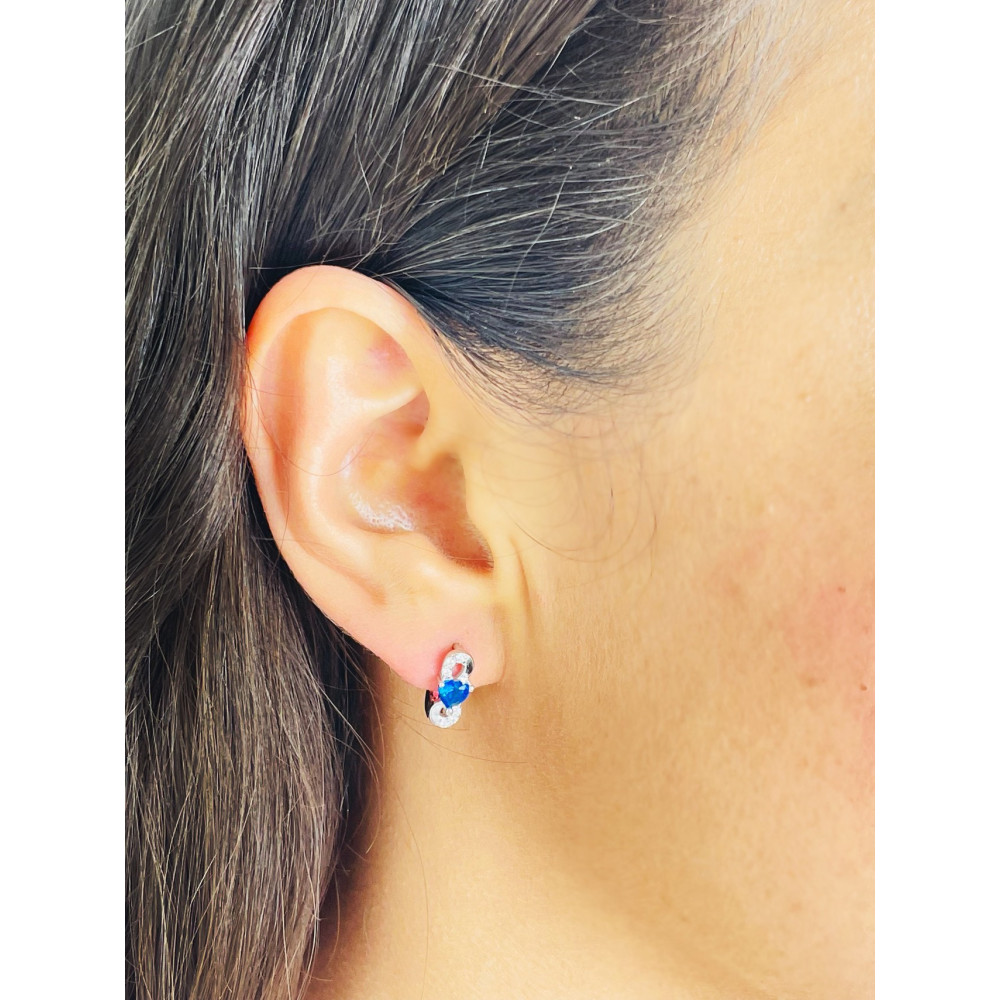 copy of Złote kolczyki przecinki z cyrkoniami