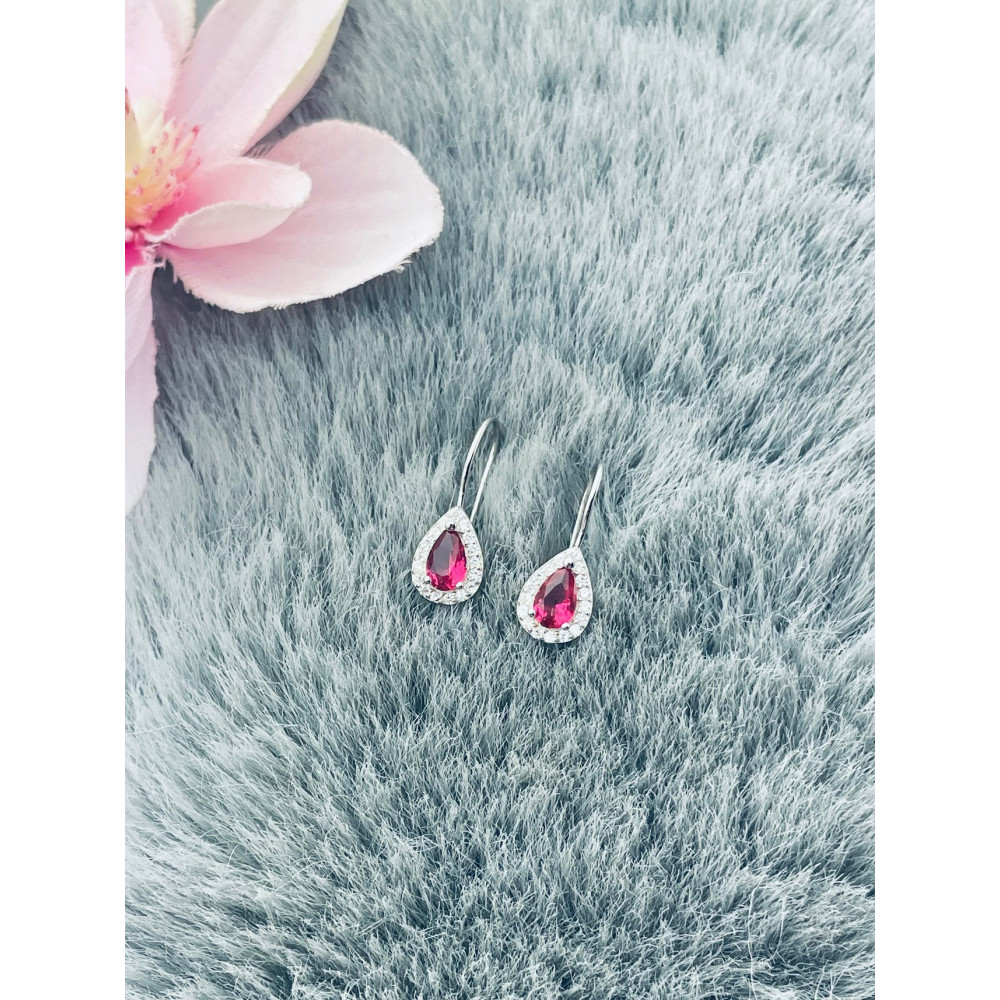 Träne 925 Silber mit Zirkonia Ohrringe