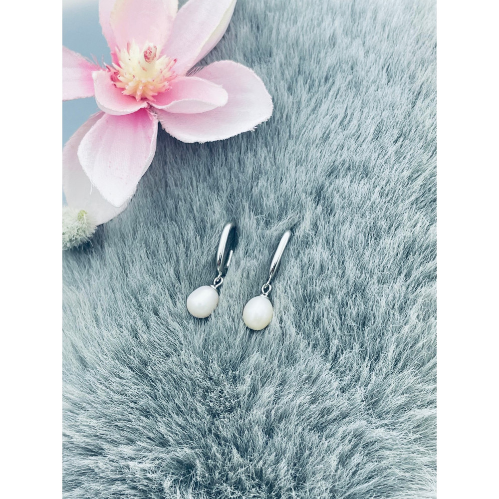 925 Silber mit Perlen Ohrringe