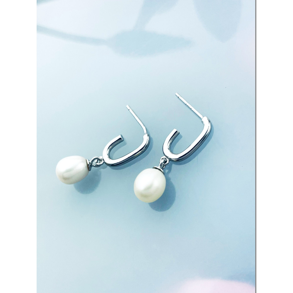 925 Silber mit Perlen Ohrringe