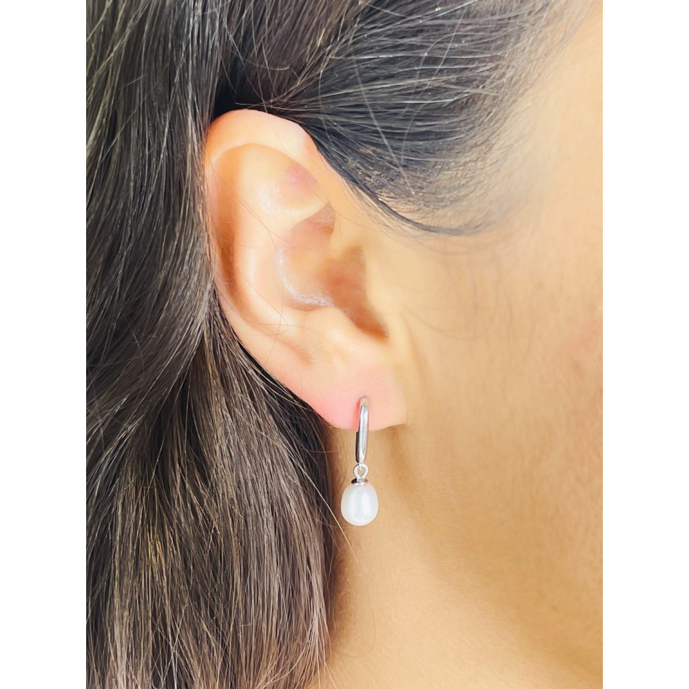 925 Silber mit Perlen Ohrringe