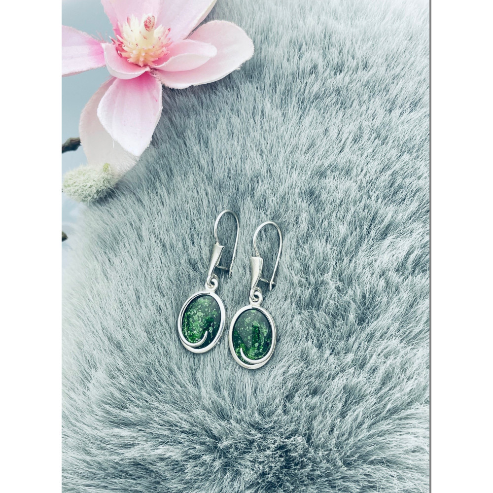 925 Silber mit Chromdiopsid Ohrringe