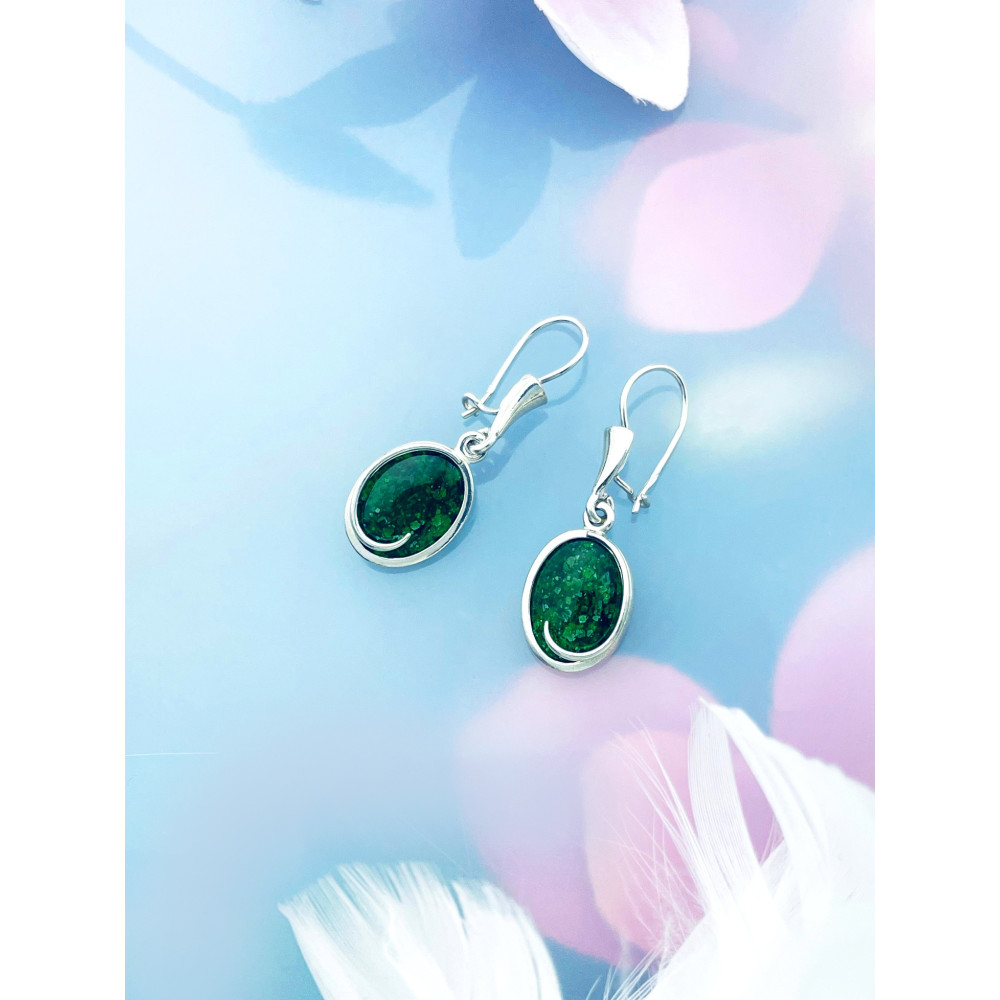 925 Silber mit Chromdiopsid Ohrringe