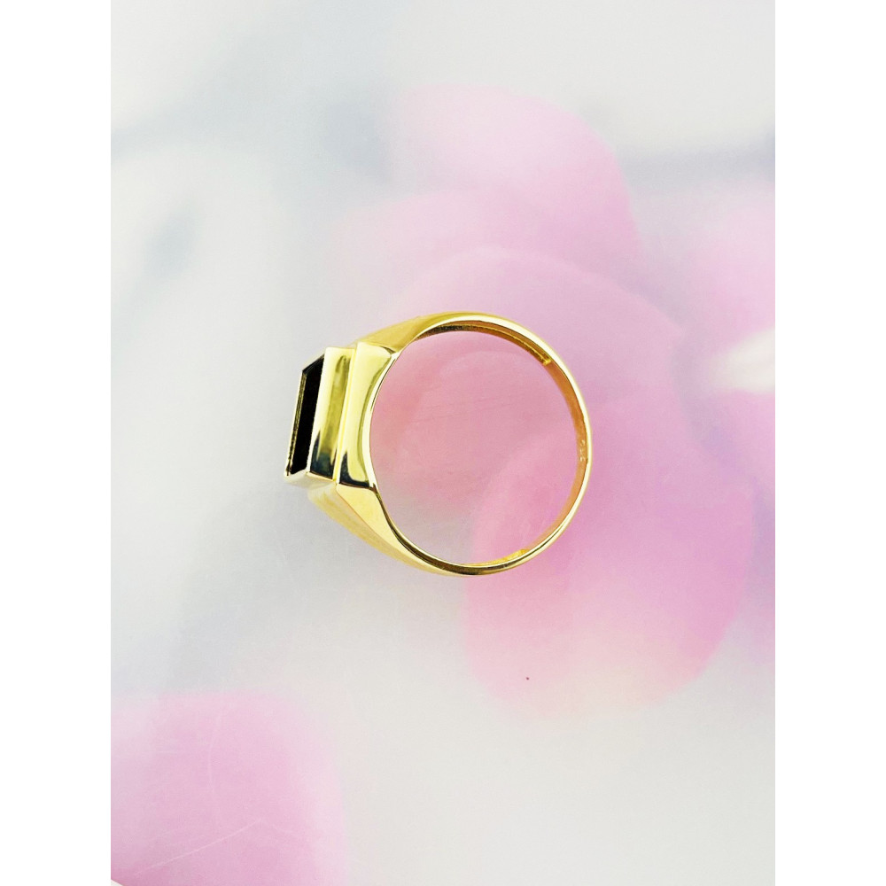 Gold-Siegelring für Männer Signet mit Onyx Gold 585er 14KT