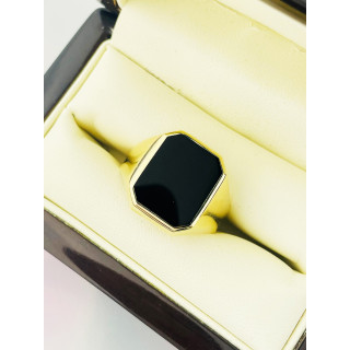 Gold-Siegelring für Männer Signet mit Onyx Gold 585er 14KT