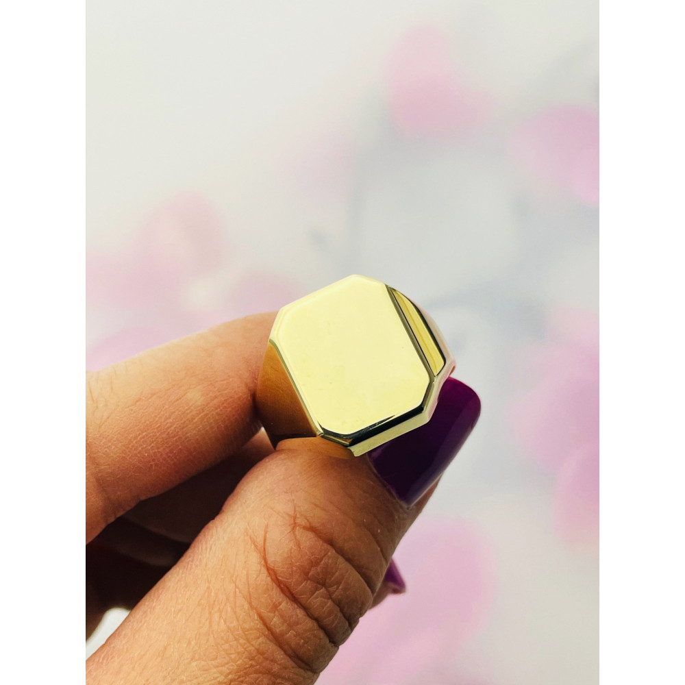 copy of Złoty sygnet męski kwadrat