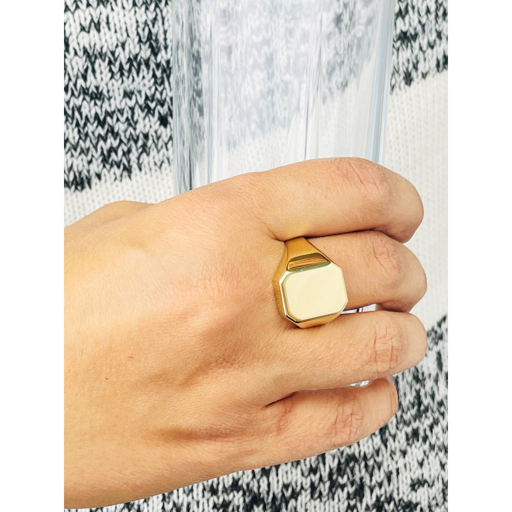 copy of Złoty sygnet męski kwadrat