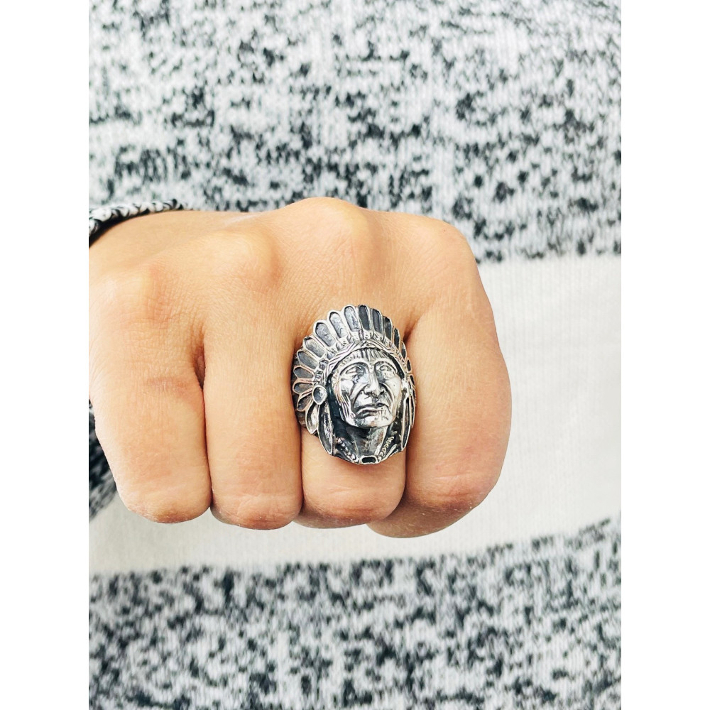 Silber-Siegelring für Männer Signet 925 Silber Indisch