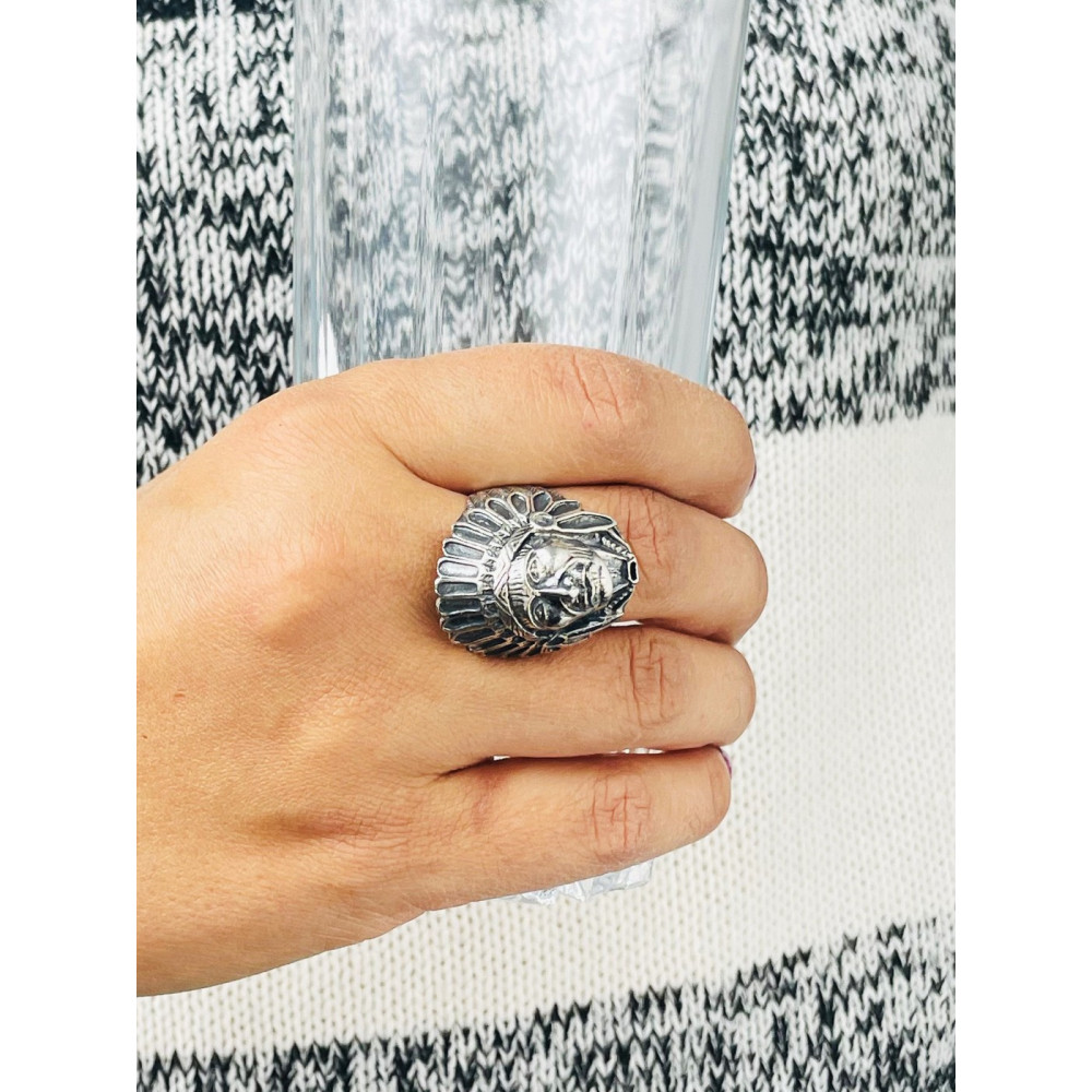 Silber-Siegelring für Männer Signet 925 Silber Indisch