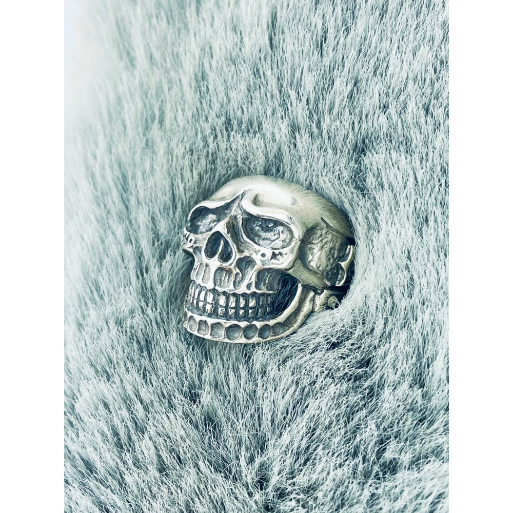 Silber-Siegelring für Männer Signet 925 Silber Schädel