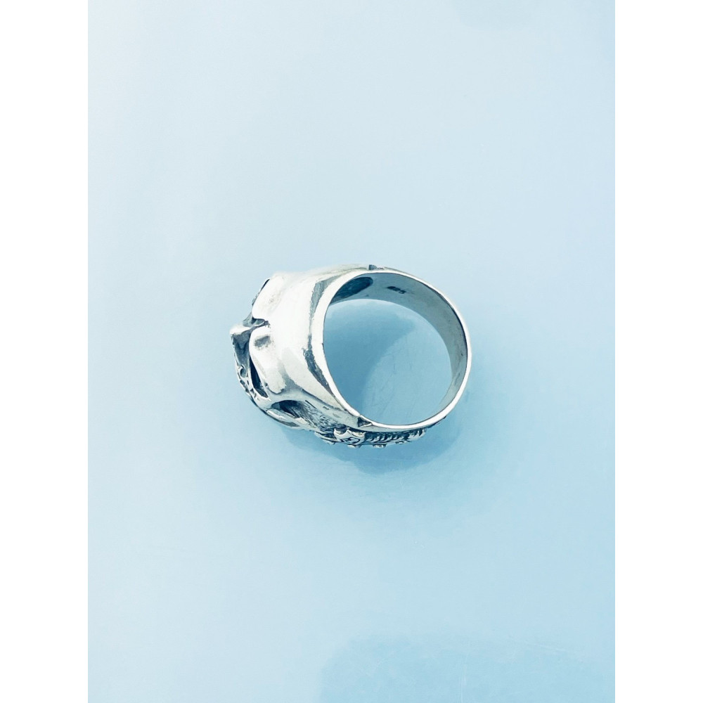 Silber-Siegelring für Männer Signet 925 Silber Schädel