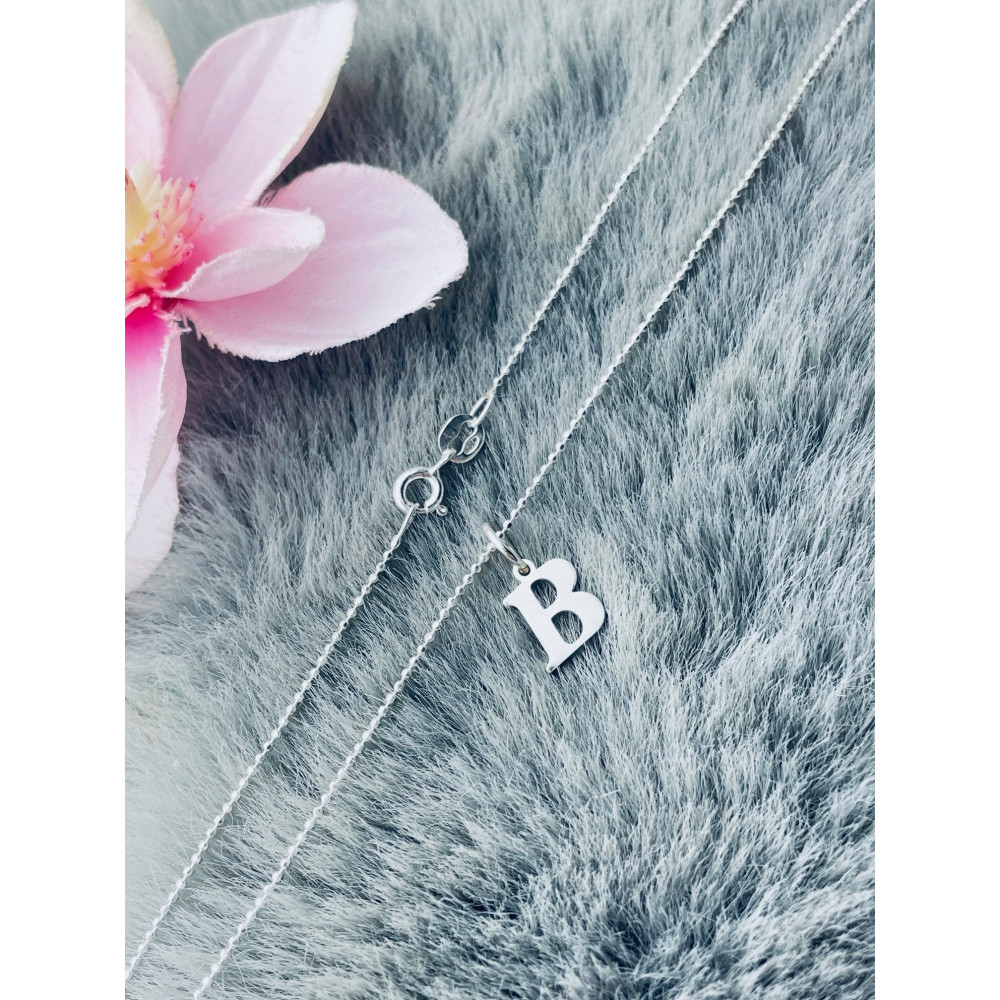 925 Silber Anhänger Buchstabe B Kettenanhänger